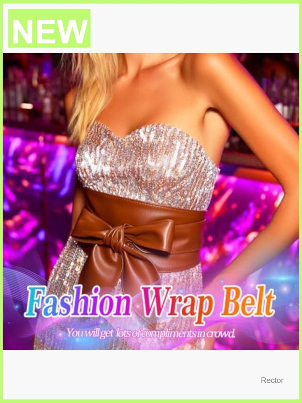 Wide Obi Wrap Belt Fashion Corset Belt Leather Knot Belt for Dress - Picture 2 of 7